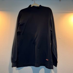 Mizuno breath thermo golf mock turtle neck mens size XL navy blue